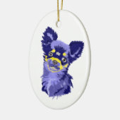 Abstract Chihuahua Keramisch Ornament (Links)