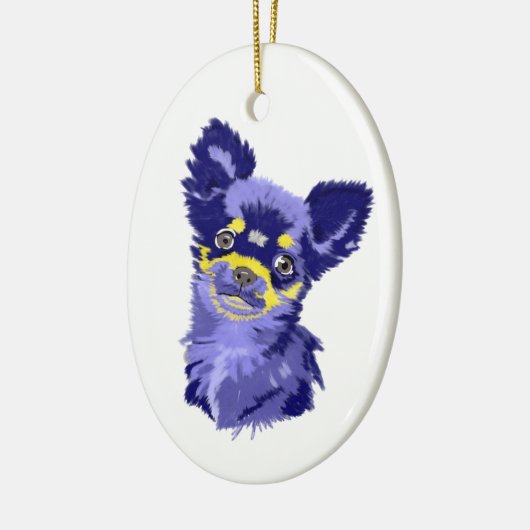 Abstract Chihuahua Keramisch Ornament (Links)