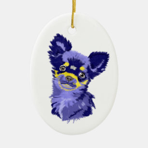 Abstract Chihuahua Keramisch Ornament