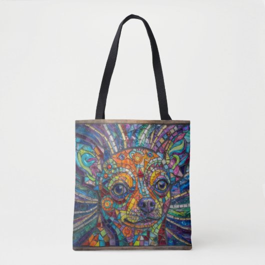 Abstract Chihuahua Tote Bag (Voorkant)