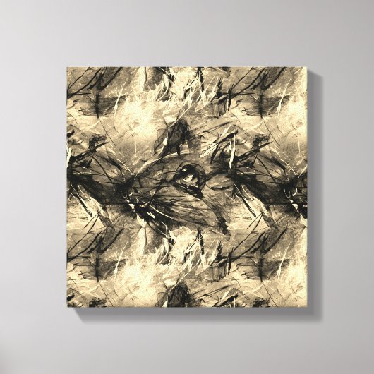Abstract Chinees Rat Year Zodiac Birthday Canvas P (Voorkant)