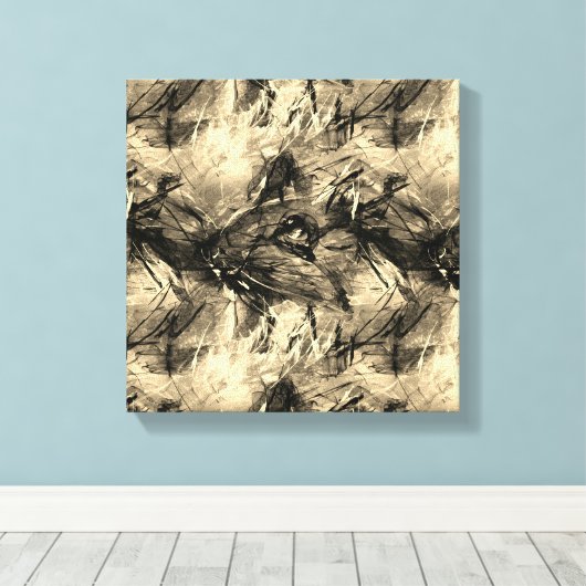 Abstract Chinees Rat Year Zodiac Birthday Canvas P (Insitu (Houten vloer))