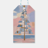 Abstract Christmas Geometry Cadeaulabel (Achterkant)