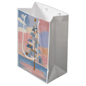 Abstract Christmas Geometry Medium Cadeauzakje (Voorkant Gekanteld)