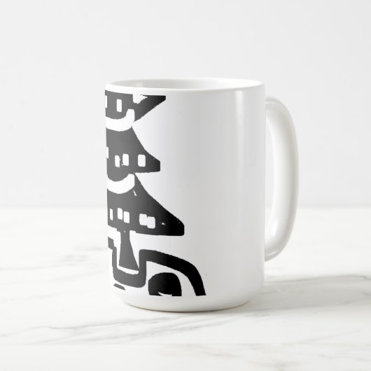 Abstract Christmas Tree Koffiemok (Voorkant rechts)