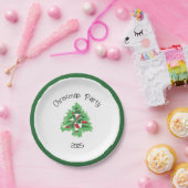 Abstract Christmas Tree Papieren Bordje (Feest)