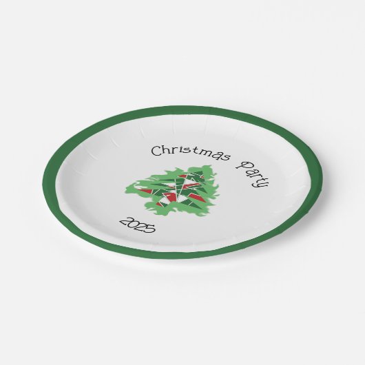 Abstract Christmas Tree Papieren Bordje (Gekanteld)