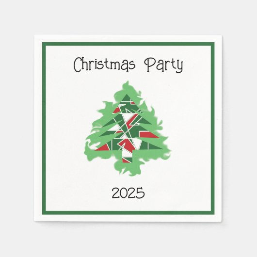 Abstract Christmas Tree Servet (Voorkant)