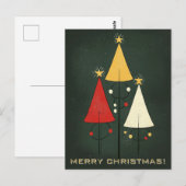 Abstract Christmas Trees Briefkaart (Voorkant / Achterkant)