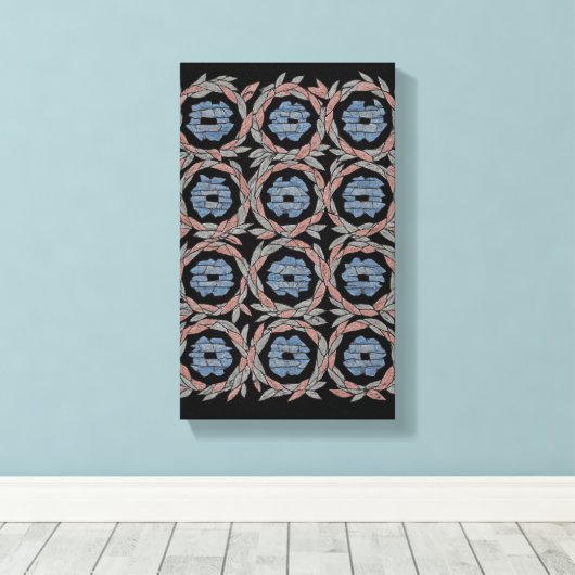 Abstract Chroma Bloom Canvas Afdruk (Insitu (Houten vloer))