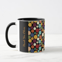 Abstract Circle Custom Message Gift Coffee Mug Mok