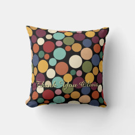 Abstract Circle Custom Message Gift Throw Pillow Kussen