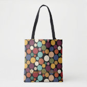 Abstract Circle Custom Message Gift Tote Bag (Voorkant)