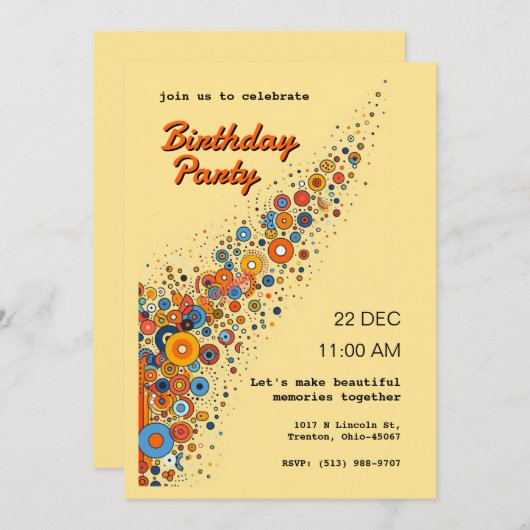 Abstract Circle-thema gepersonaliseerd Kaart (Voorkant / Achterkant)