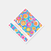 Abstract Circles Art HAPPY BIRTHDAY Kleurrijke Ple Servet (Hoek)