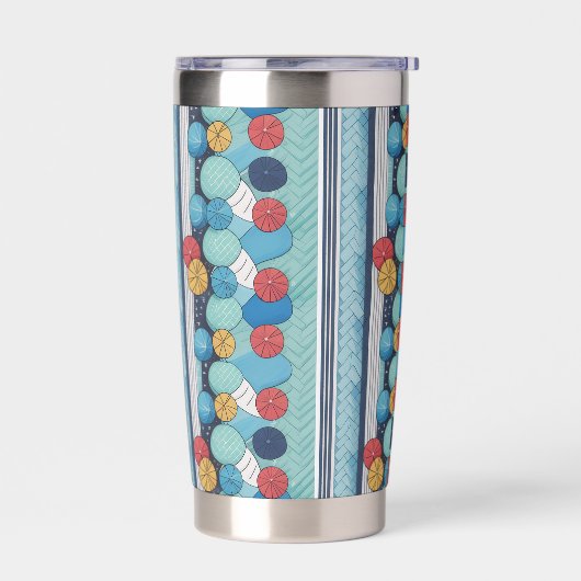 Abstract Circles Geïsoleerde Drinkbeker (Links)