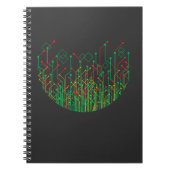 Abstract circuit board binaire computerwetenschapp notitieboek (Voorkant)