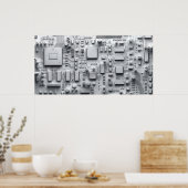Abstract circuit board poster (Keuken)