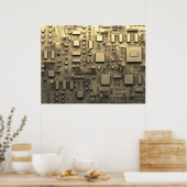 Abstract circuit board poster (Keuken)