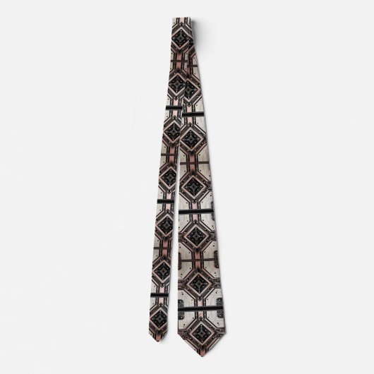 Abstract Circuit Board - Retro Art Deco Stropdas (Achterkant)