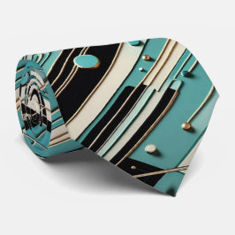 Abstract Circuit Board - Retro Mid Century Modern  Stropdas