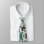 Abstract Circuit Board - Retro Mid Century Modern  Stropdas (Gebonden)