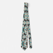 Abstract Circuit Board - Retro Mid Century Modern  Stropdas (Voorkant)