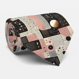 Abstract Circuit Board - Retro Mid Century Modern  Stropdas