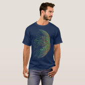 Abstract circuit board World Binary T-shirt (Voorkant volledig)