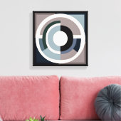 Abstract Circular Muted Tones - Stretched Canvas (Insitu (Woonkamer))
