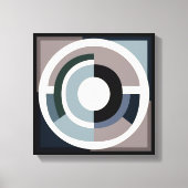 Abstract Circular Muted Tones - Stretched Canvas (Voorkant)