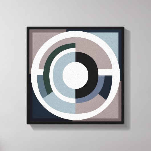 Abstract Circular Muted Tones - Stretched Canvas (Voorkant)