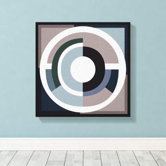 Abstract Circular Muted Tones - Stretched Canvas Afdruk (Insitu (Houten vloer))