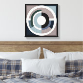 Abstract Circular Muted Tones - Stretched Canvas Afdruk (Insitu (Slaapkamer))