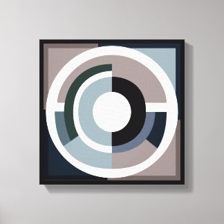 Abstract Circular Muted Tones - Stretched Canvas Afdruk
