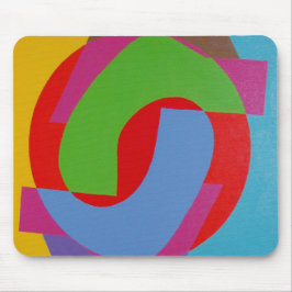Abstract Circular Pattern Mousepad Muismat