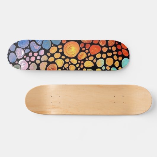 abstract cirkeldek persoonlijk skateboard (Horizontaal)