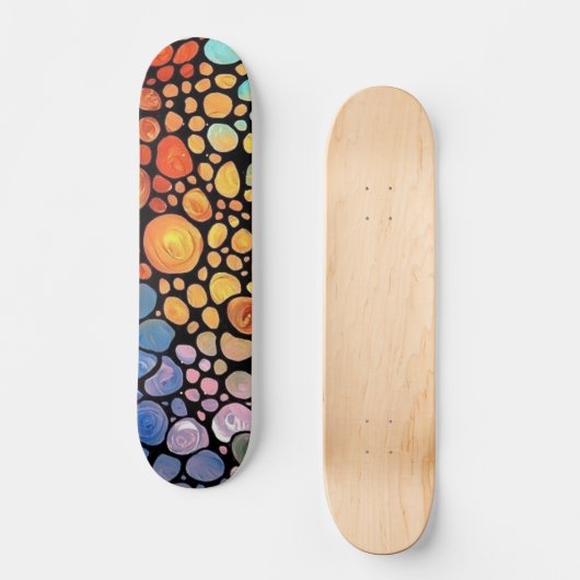abstract cirkeldek persoonlijk skateboard (Voorkant)