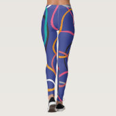 Abstract cirkelenbandenpatroon Leggings (Achterkant)