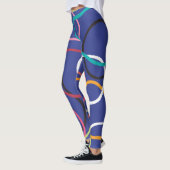 Abstract cirkelenbandenpatroon Leggings (Links)