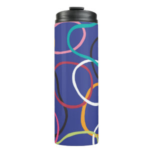 Abstract cirkelenbandenpatroon Thermosbeker