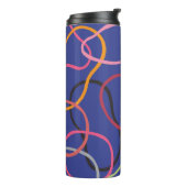  Abstract cirkelenbandenpatroon Thermosbeker (Gedraaid links)
