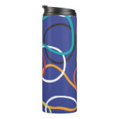  Abstract cirkelenbandenpatroon Thermosbeker (Geroteerd rechts)