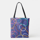  Abstract cirkelenbandenpatroon Tote Bag (Achterkant)