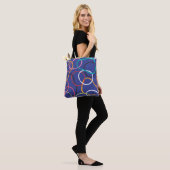  Abstract cirkelenbandenpatroon Tote Bag (Op model)