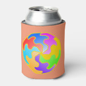 Abstract cirkelformulier blikjeskoeler (Blikje Voorkant)