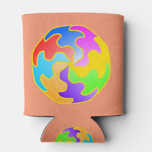 Abstract cirkelformulier blikjeskoeler (Achterkant)