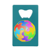 Abstract cirkelformulier creditkaart flessenopener (Voorkant)