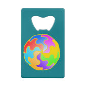 Abstract cirkelformulier creditkaart flessenopener (Achterkant)