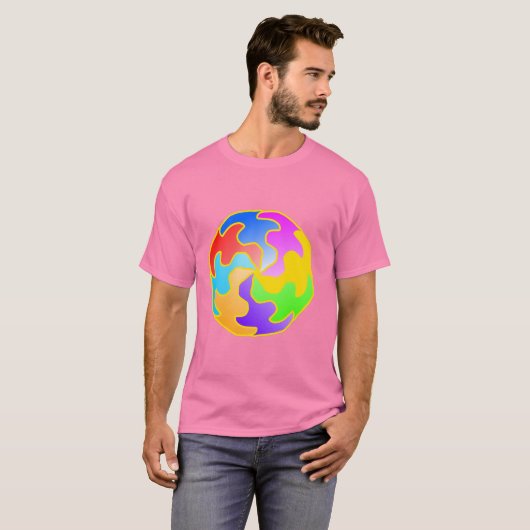 Abstract cirkelformulier t-shirt (Voorkant volledig)